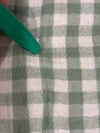 Green plaid tie-up shirt (m)