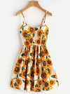Robe blanche imprimé tournesols (l)-SHEIN-La Penderie du Paradis 🕊