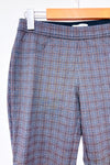 Grey plaid pants with elastic waistband (s)