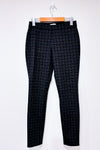 Grey plaid pants with elastic waistband (s)