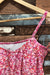 Haut de maillot de bain rose fleuri (16D) seconde main Nygård   