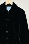 Manteau noir en velours (l) seconde main Nine West 