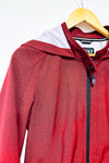 Manteau imperméable rouge chamoiré (m) seconde main Point Zero 