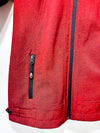 Manteau imperméable rouge chamoiré (m) seconde main Point Zero 