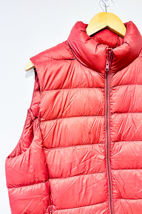 Manteau puffer vieux rose sans manche (m) seconde main Simons 