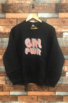 Chandail crewneck oversized ''GRL PWR'' seconde main Girl Gang Small Noir 