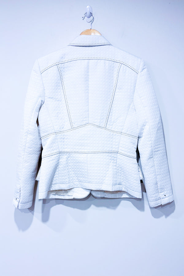Veston texturé blanc (l)-Nipon Boutique-La Penderie du Paradis 🕊