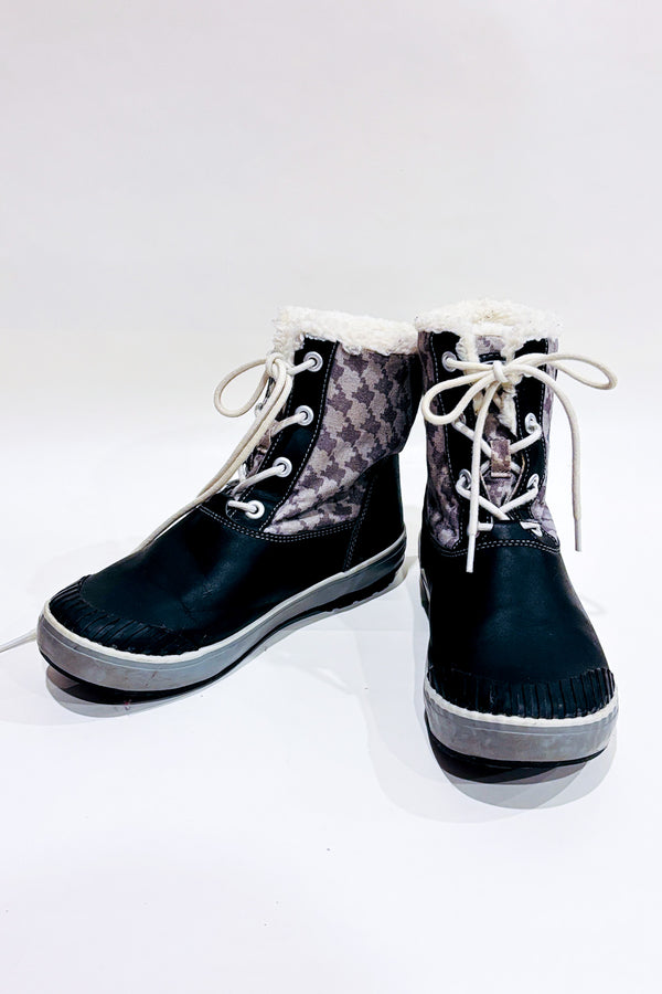 Bottes imperméables noires et grises intérieur en mouton (5) seconde main - Keen- La Penderie du Paradis