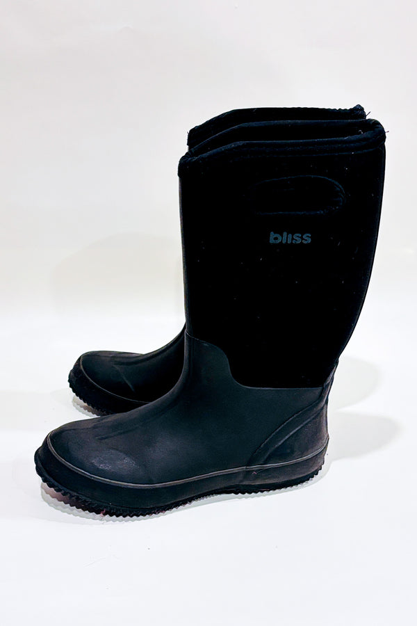 Bottes de pluie noires (6) seconde main - Bliss- La Penderie du Paradis