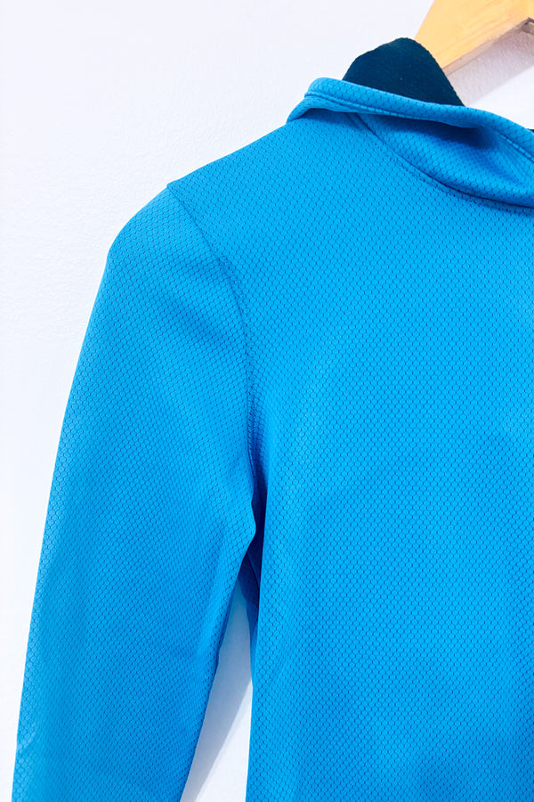 Chandail de sport turquoise à capuchon seconde main - Under Armour- La Penderie du Paradis