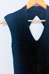 Robe ajustée noire scintillante seconde main - Le Château- La Penderie du Paradis