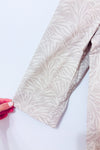Veste à boutons beige motif feuilles seconde main - Chico's- La Penderie du Paradis