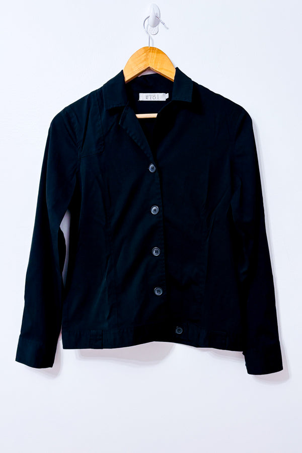 Veston léger noir boutonné seconde main - Collection Rio- La Penderie du Paradis