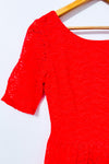 Robe corail en dentelle seconde main - Jessica Simpson- La Penderie du Paradis