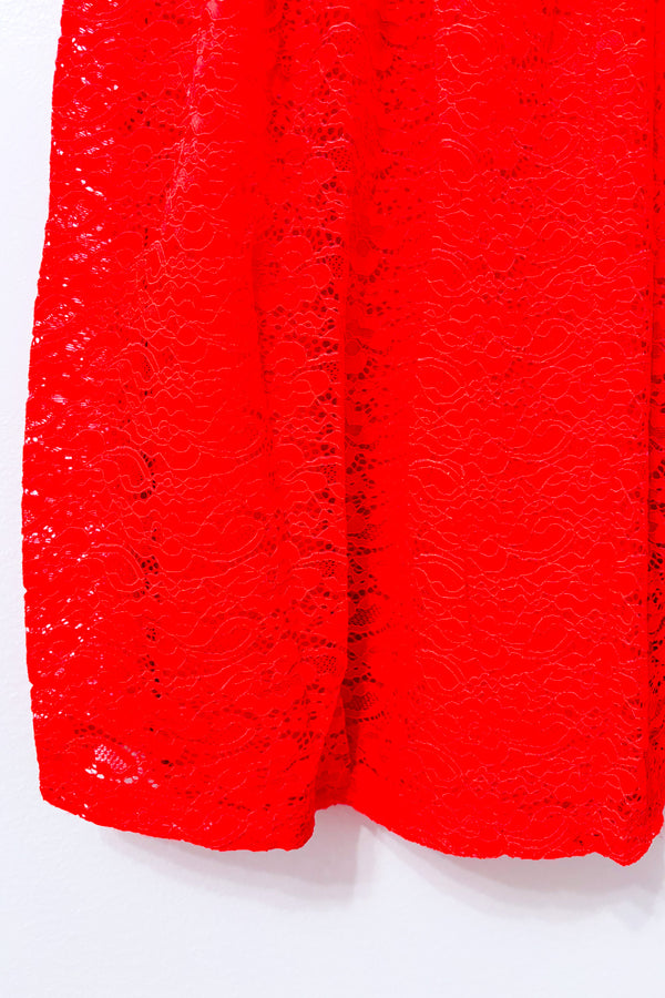 Robe corail en dentelle seconde main - Jessica Simpson- La Penderie du Paradis