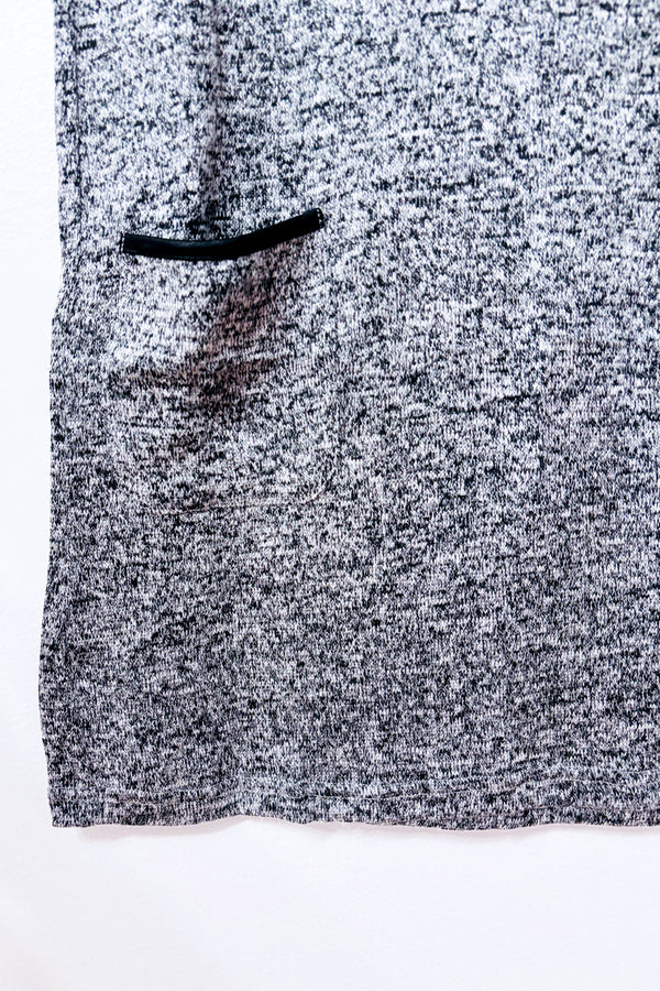 Robe gris chiné à manches 3/4 seconde main - Quinn- La Penderie du Paradis