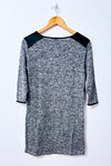 Robe gris chiné à manches 3/4 seconde main - Quinn- La Penderie du Paradis