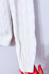 Tricot blanc torsadé en coton* seconde main - Ralph Lauren- La Penderie du Paradis