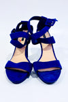Sandales bleues en suède talon haut (6.5)-Forever21-La Penderie du Paradis 🕊