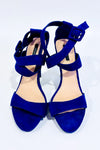Sandales bleues en suède talon haut (6.5)-Forever21-La Penderie du Paradis 🕊
