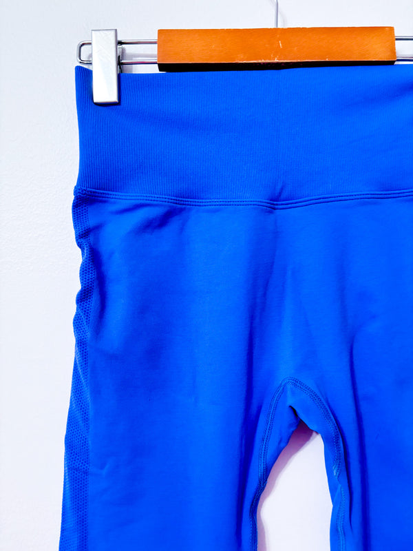Legging bleu-mauve à taille côtelée seconde main - Autres- La Penderie du Paradis