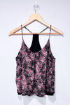 Camisole fleurie noire et mauve (s)-Dynamite-La Penderie du Paradis 🕊