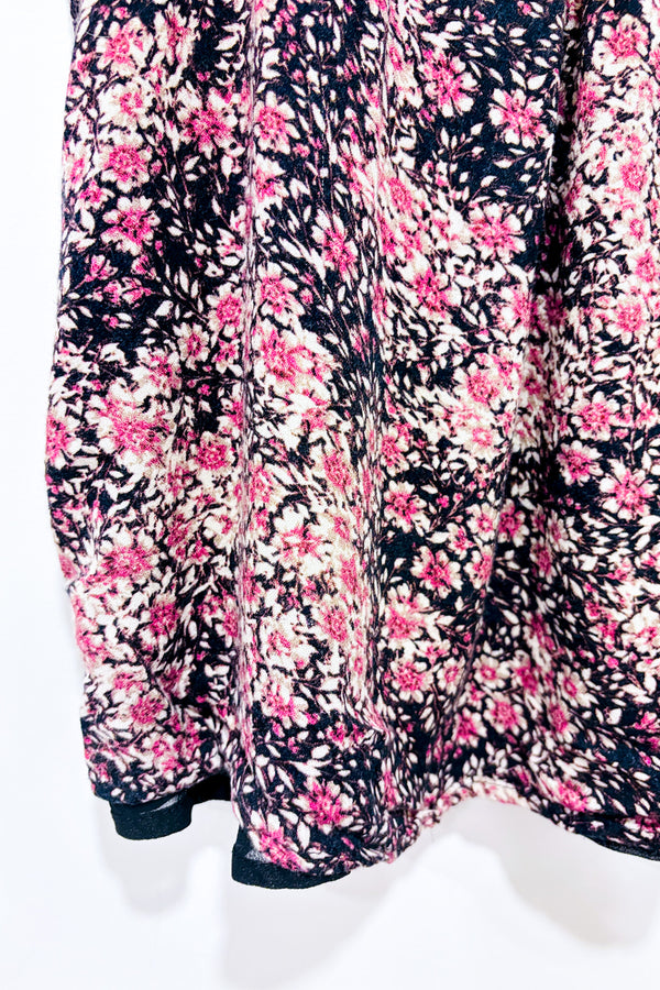 Camisole fleurie noire et mauve (s)-Dynamite-La Penderie du Paradis 🕊