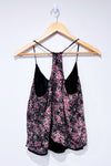 Camisole fleurie noire et mauve (s)-Dynamite-La Penderie du Paradis 🕊