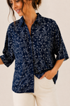 Chemise ample noire à motifs visages graphiques* seconde main - Simons- La Penderie du Paradis