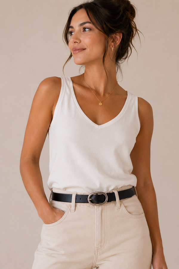 Ceinture noire en cuir avec boucle ovale seconde main - Les Ailes De La Mode- La Penderie du Paradis