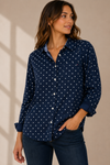 Chemise marine à pois* seconde main - Tommy Hilfiger- La Penderie du Paradis