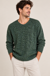 Chandail vert chiné en tricot - Homme seconde main - Hawalili- La Penderie du Paradis