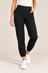 Pantalon jogger noir extensible à cheville élastique* seconde main - Old Navy- La Penderie du Paradis