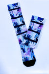 Purple floral socks (s/m)