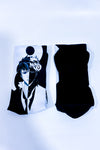 White and black anime pattern stockings (s/m)