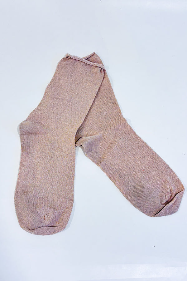 Chaussettes beiges scintillantes (s/m)-Autres-La Penderie du Paradis 🕊