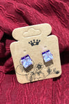 Boucle d'oreilles diamant mauve seconde main Autres 