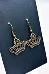 Boucles d'oreilles pendentif couronne bronze seconde main Autres 