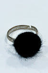 Bague noire en poil seconde main Autres 