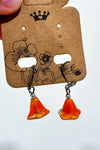Boucles d'oreilles pendentif fleur orange - Autres - La Penderie du Paradis ?