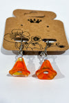 Boucles d'oreilles pendentif fleur orange - Autres - La Penderie du Paradis ?