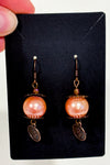 Boucles d'oreilles pendentif boule orange-Autres-La Penderie du Paradis 🕊