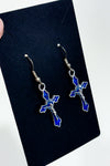 Boucles d'oreilles croix bleue-Autres-La Penderie du Paradis 🕊