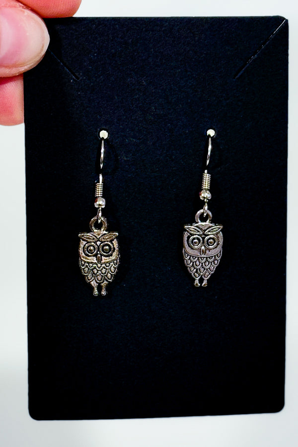 Boucles d'oreilles hibou argenté seconde main - Autres- La Penderie du Paradis