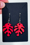 Boucles d'oreilles feuilles rouges en bois seconde main - Autres- La Penderie du Paradis