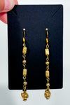 Boucles d'oreilles pendantes dorées avec cristaux* seconde main - Autres- La Penderie du Paradis