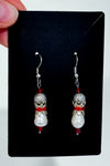 Boucles d’oreilles pendantes rouges et blanches seconde main - Autres- La Penderie du Paradis