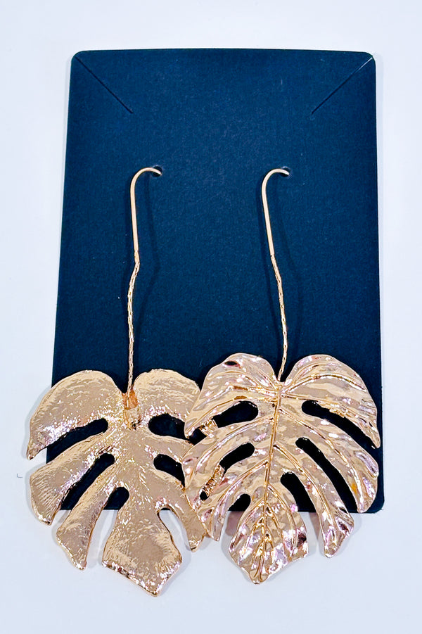 Boucles d'oreilles feuille or-LongcreekX-La Penderie du Paradis 🕊