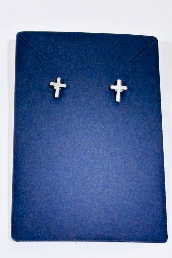 Boucles d'oreilles croix argent seconde main - Autres- La Penderie du Paradis