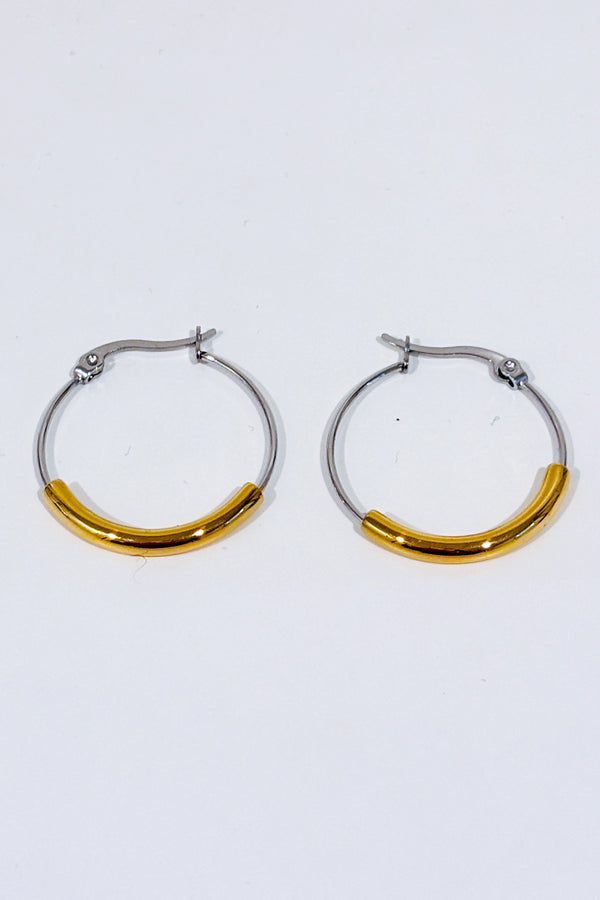 Boucles oreilles anneaux argent et or seconde main - Autres- La Penderie du Paradis